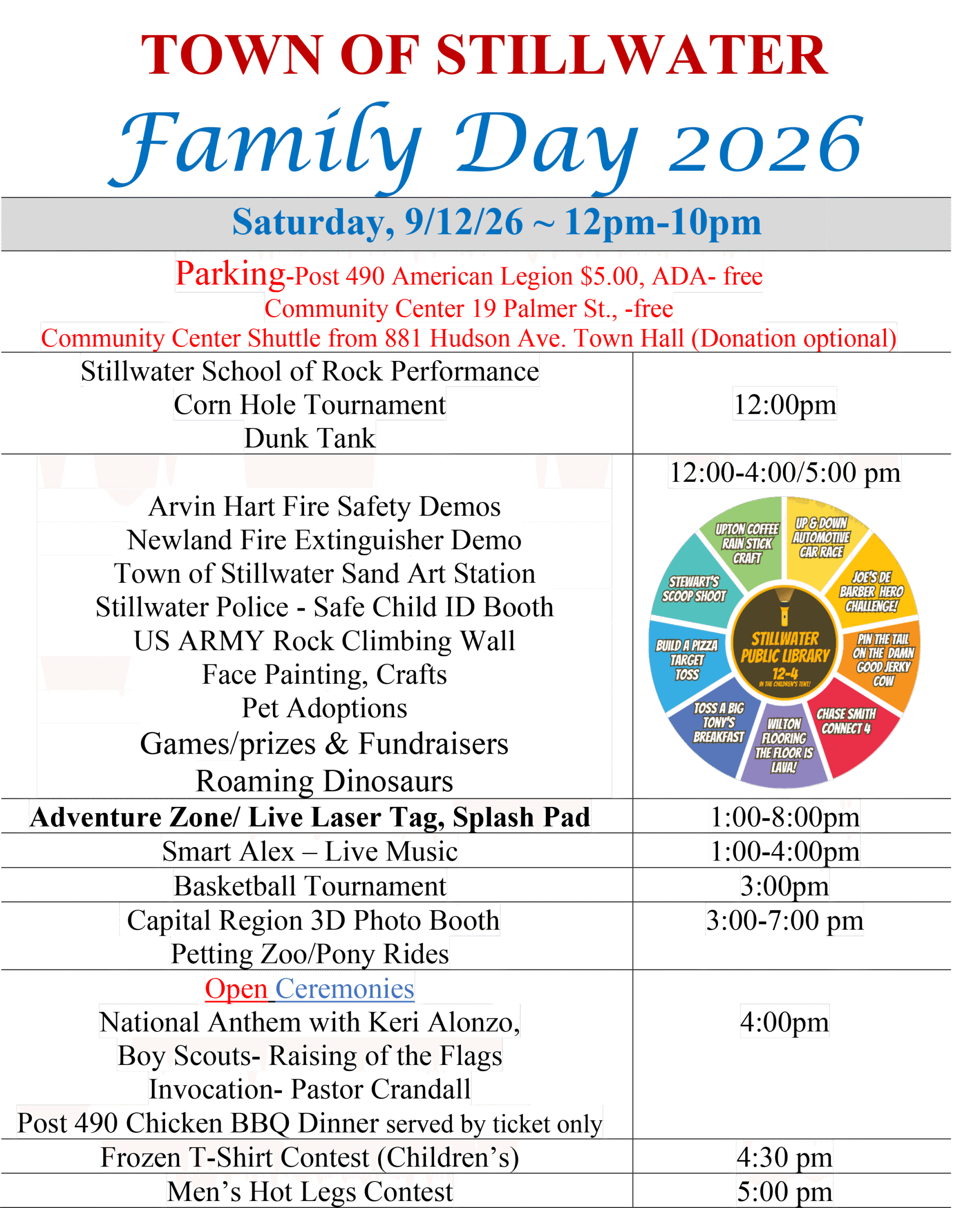 Family Day post of events 1