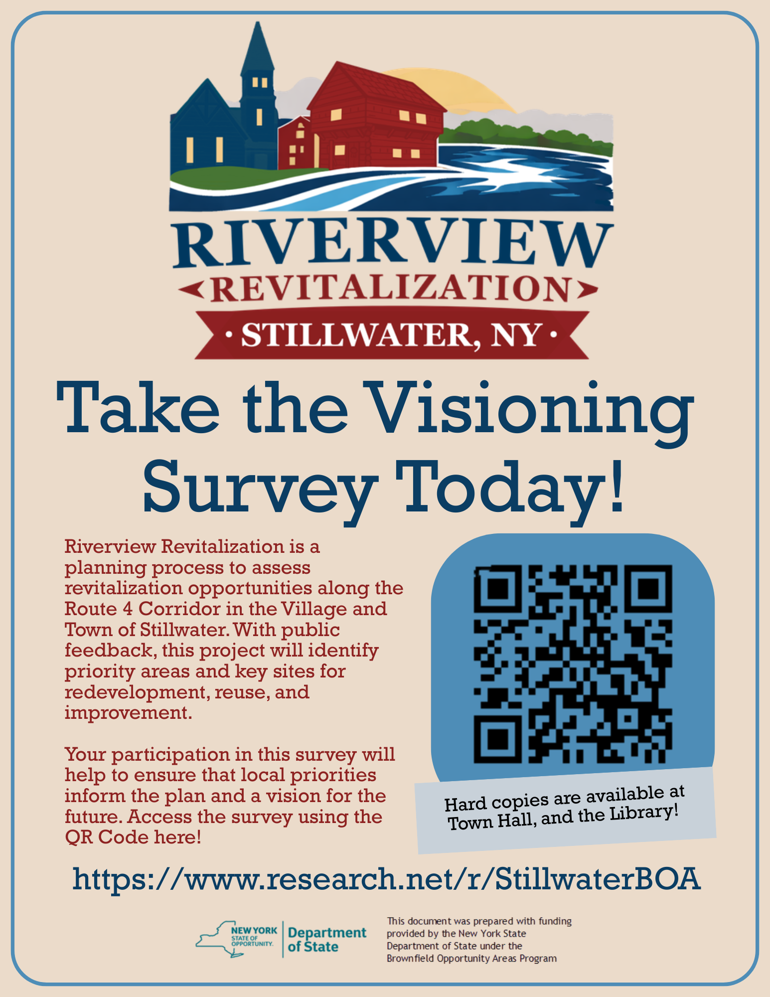 Stillwater Riverview Revitalization Survey Flyer