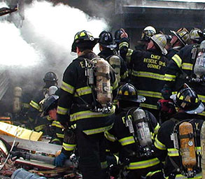firefighters fight a fire