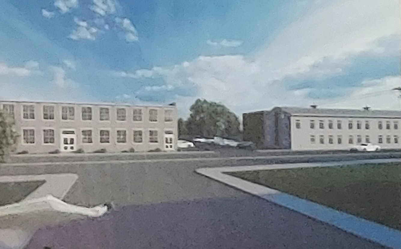 two story warehouse building drawing