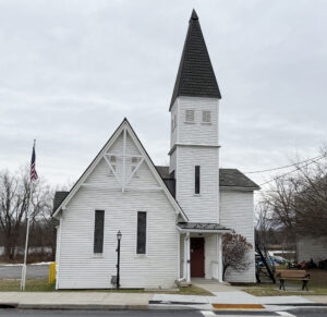 white church building